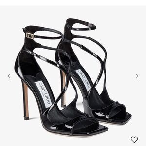 NEW Jimmy Choo - Black Patent Leather Sandals